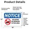 Signmission No Eating Or Drinking In This Area, 18 in W x Rectangle, Vinyl Decal OS-2PACK-NS-D-1218-L-16081 - alternate 6